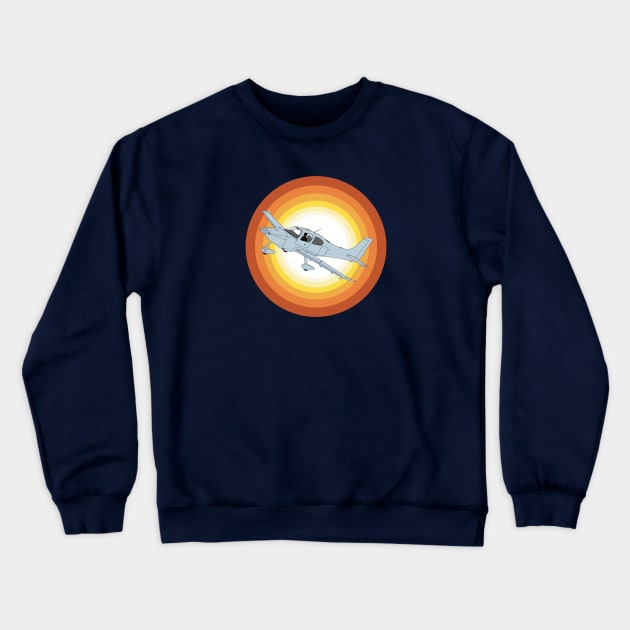 Cirrus SR22 Sunset Crewneck Sweatshirt by Kassi Skye